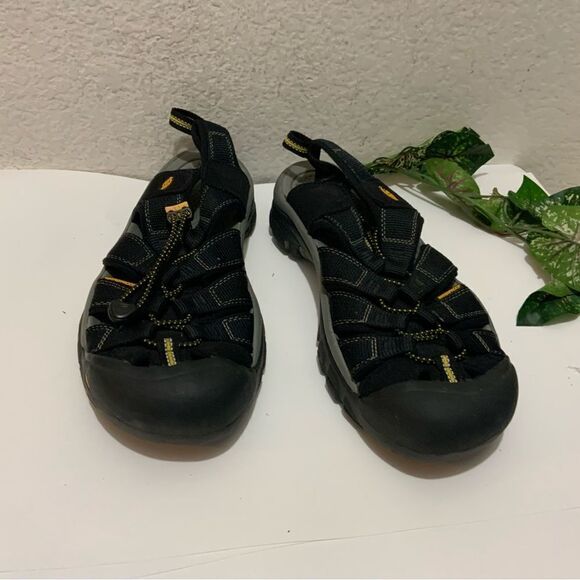 Keen Mens Hiking Sport Sandals Black Gray Adjustable Bungee Cord US 9/42 main image 6